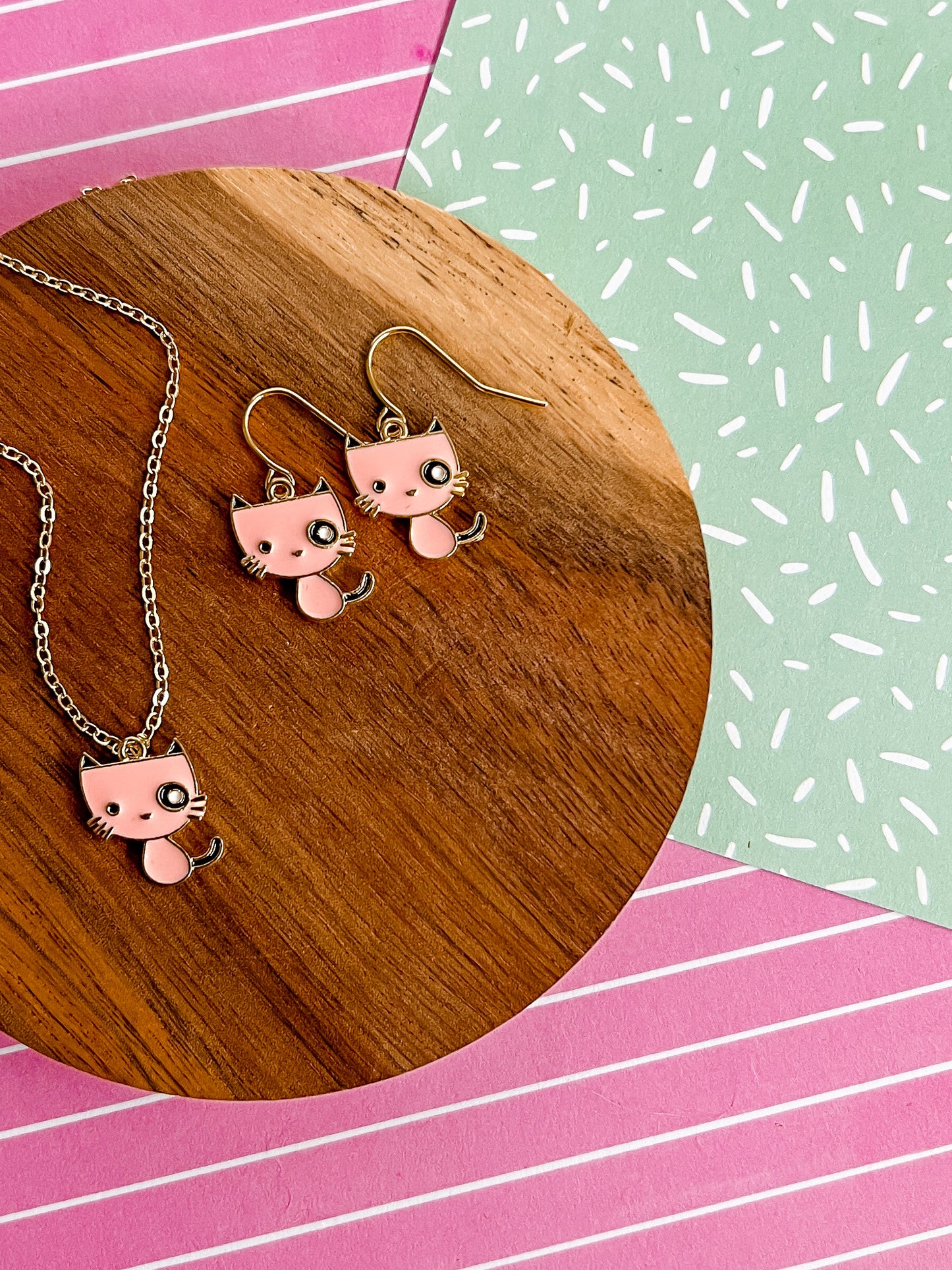 Biscuit the Kitten Necklace and Earrings