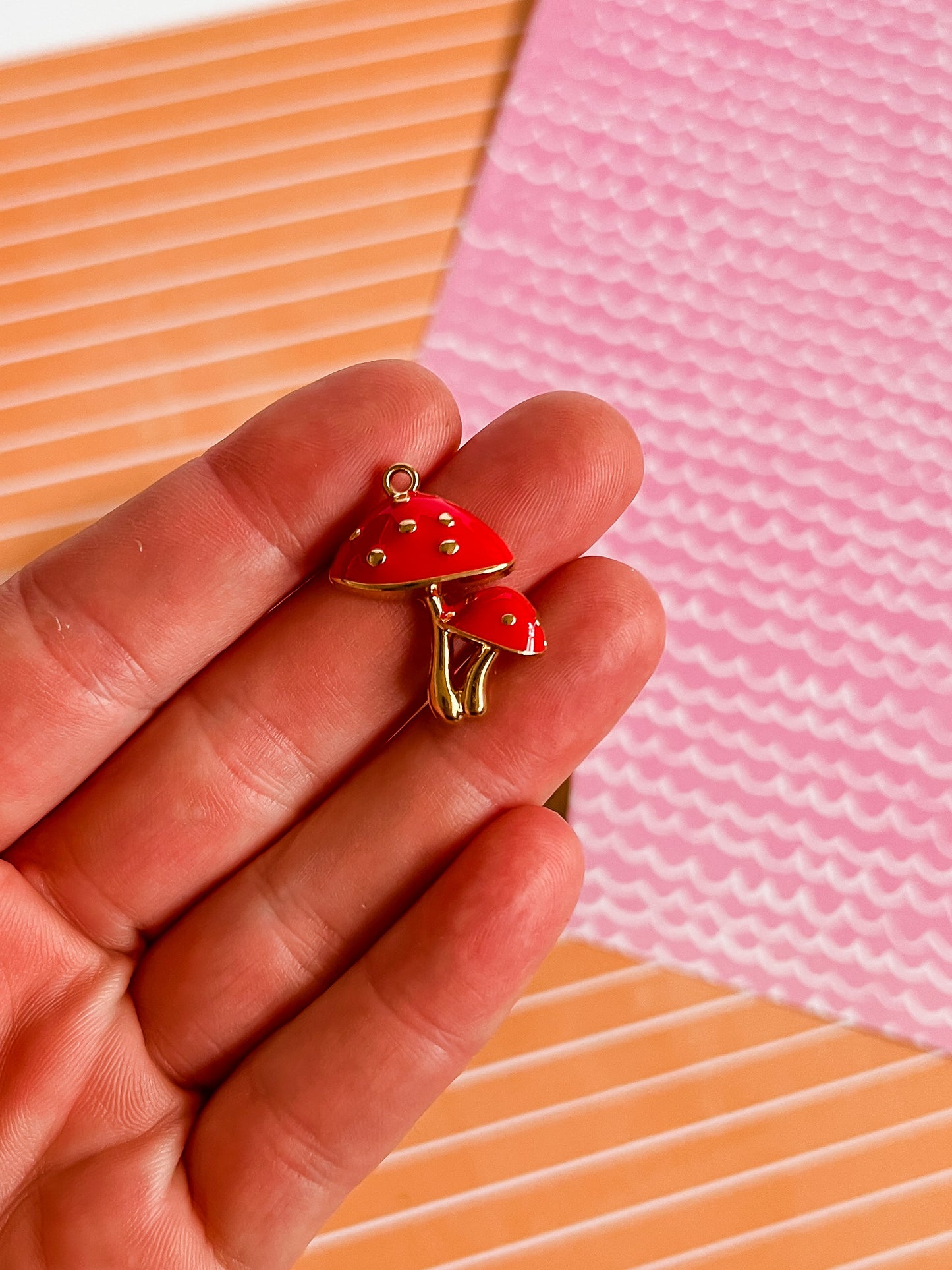 Marty the Mushroom Necklace and Earrings