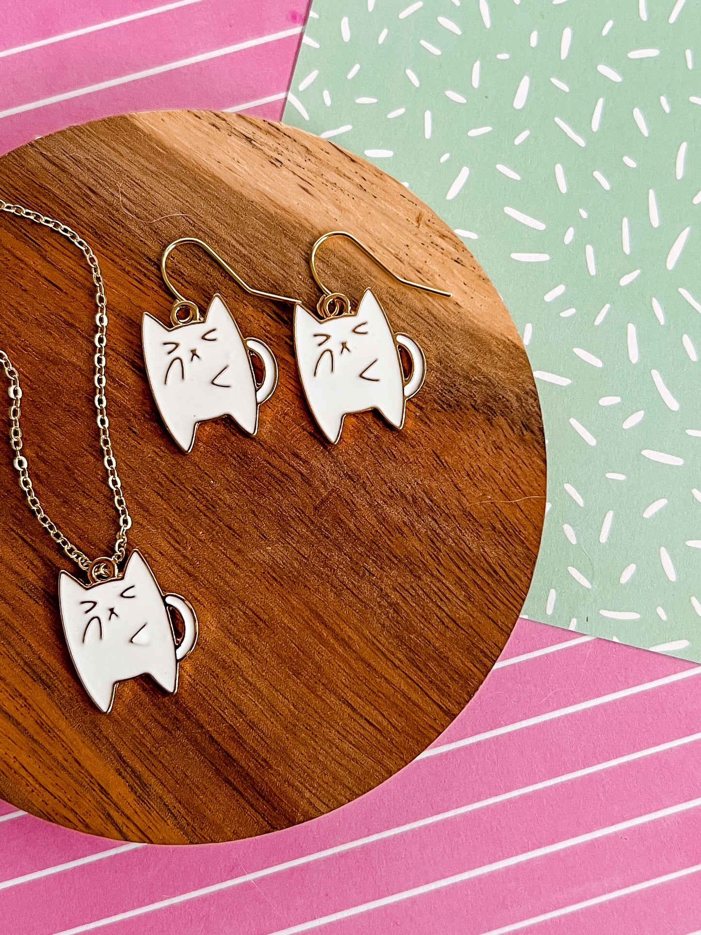 Smelly Cat Necklace and Earrings