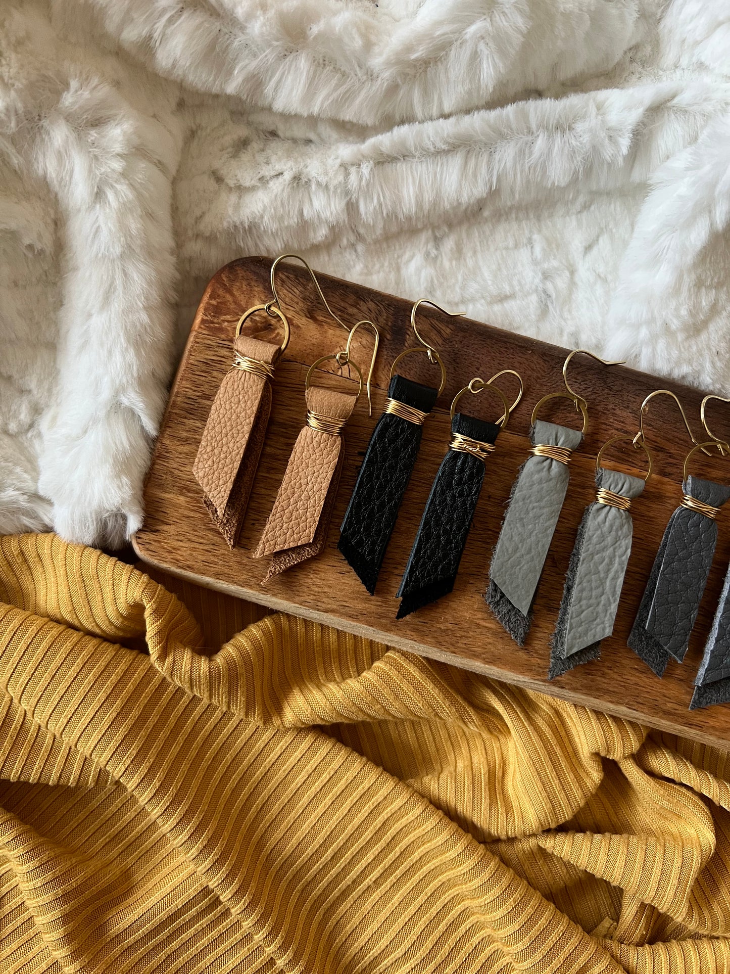 Etta Leather Earrings