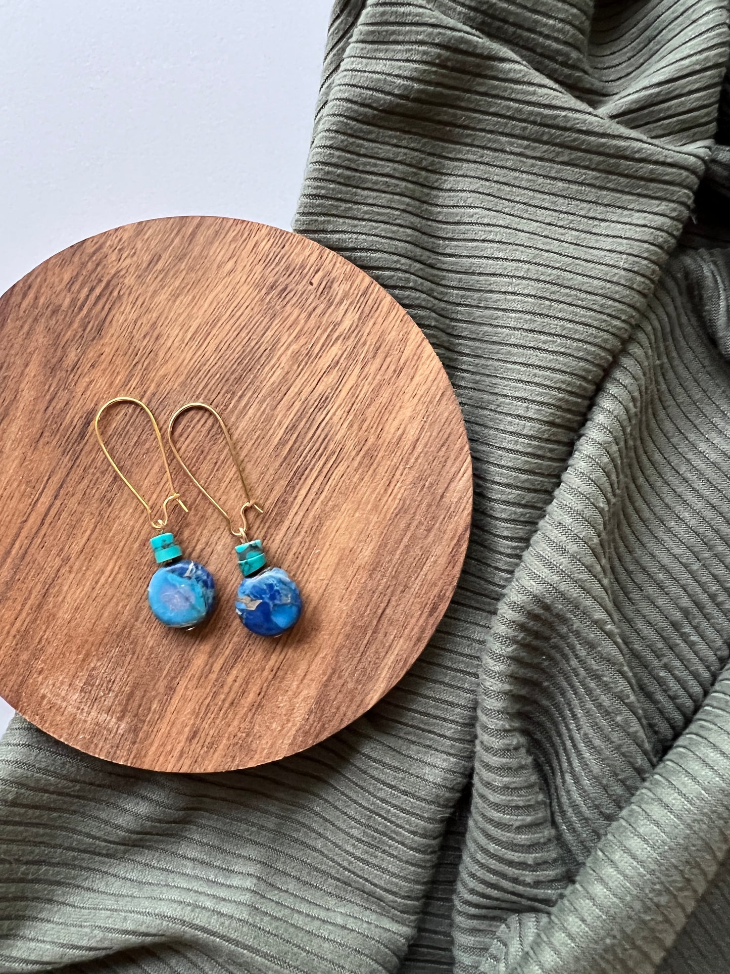 Lake | Ocean Jasper + Turquoise Earrings