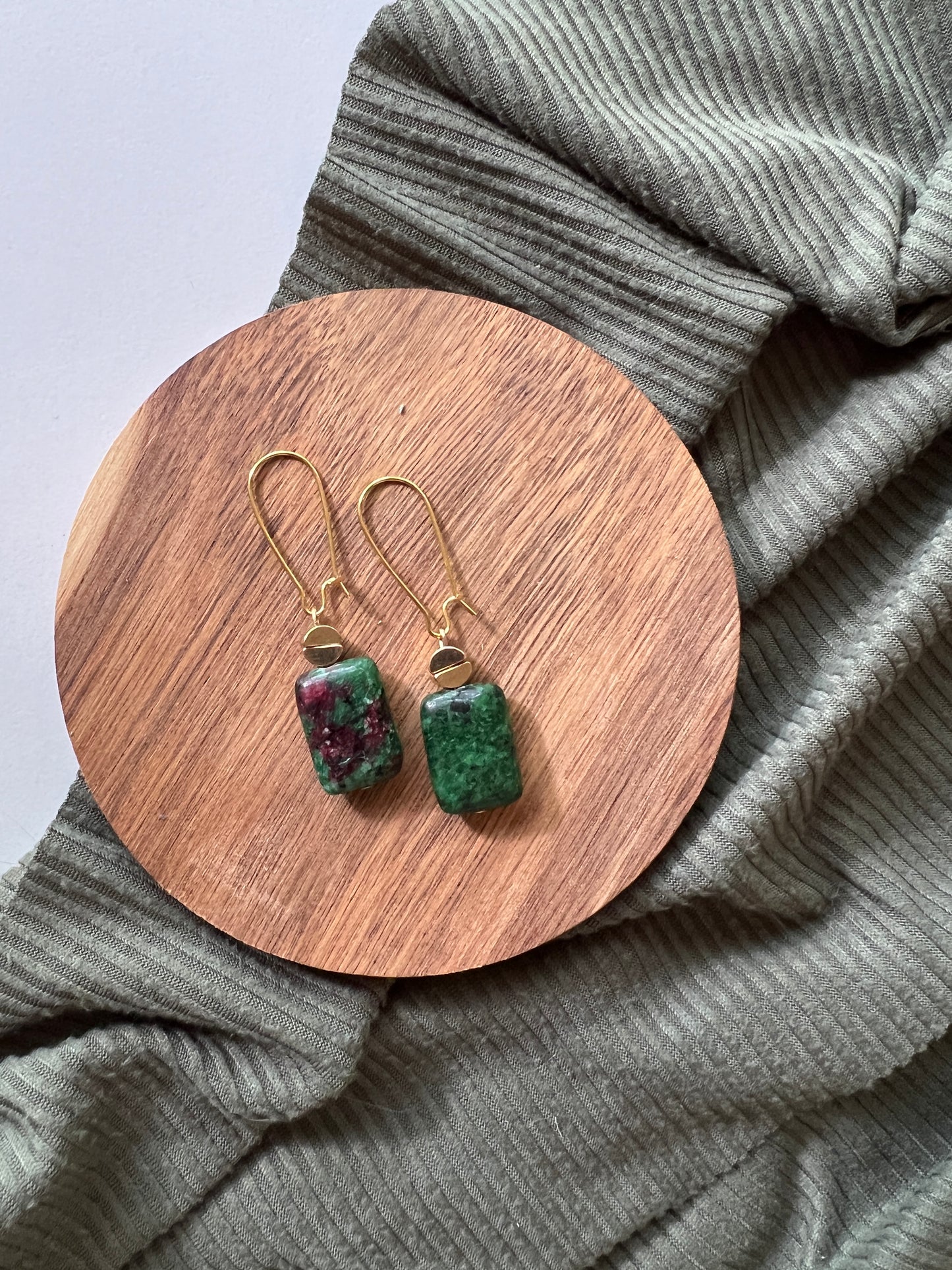 Moss | Jasper Earrings