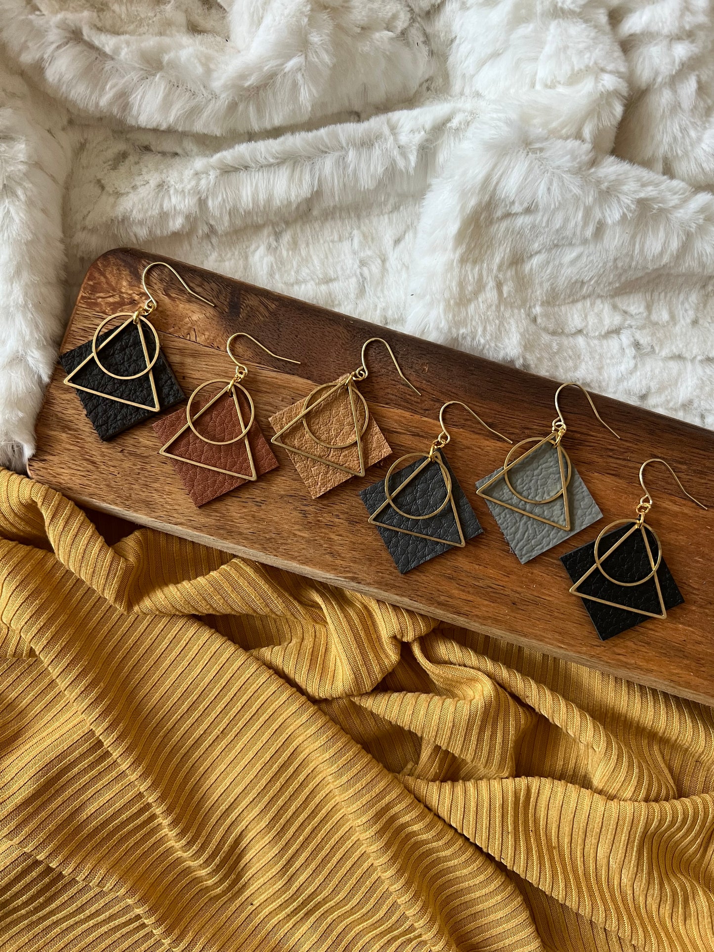 Sunset Leather Earrings