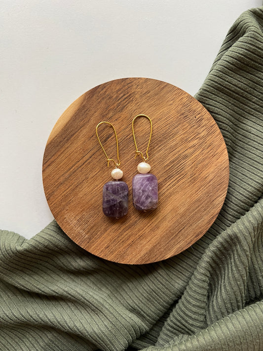 Reflection | Amethyst Earrings