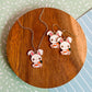 Cotton the Bunny Necklace and Earrings