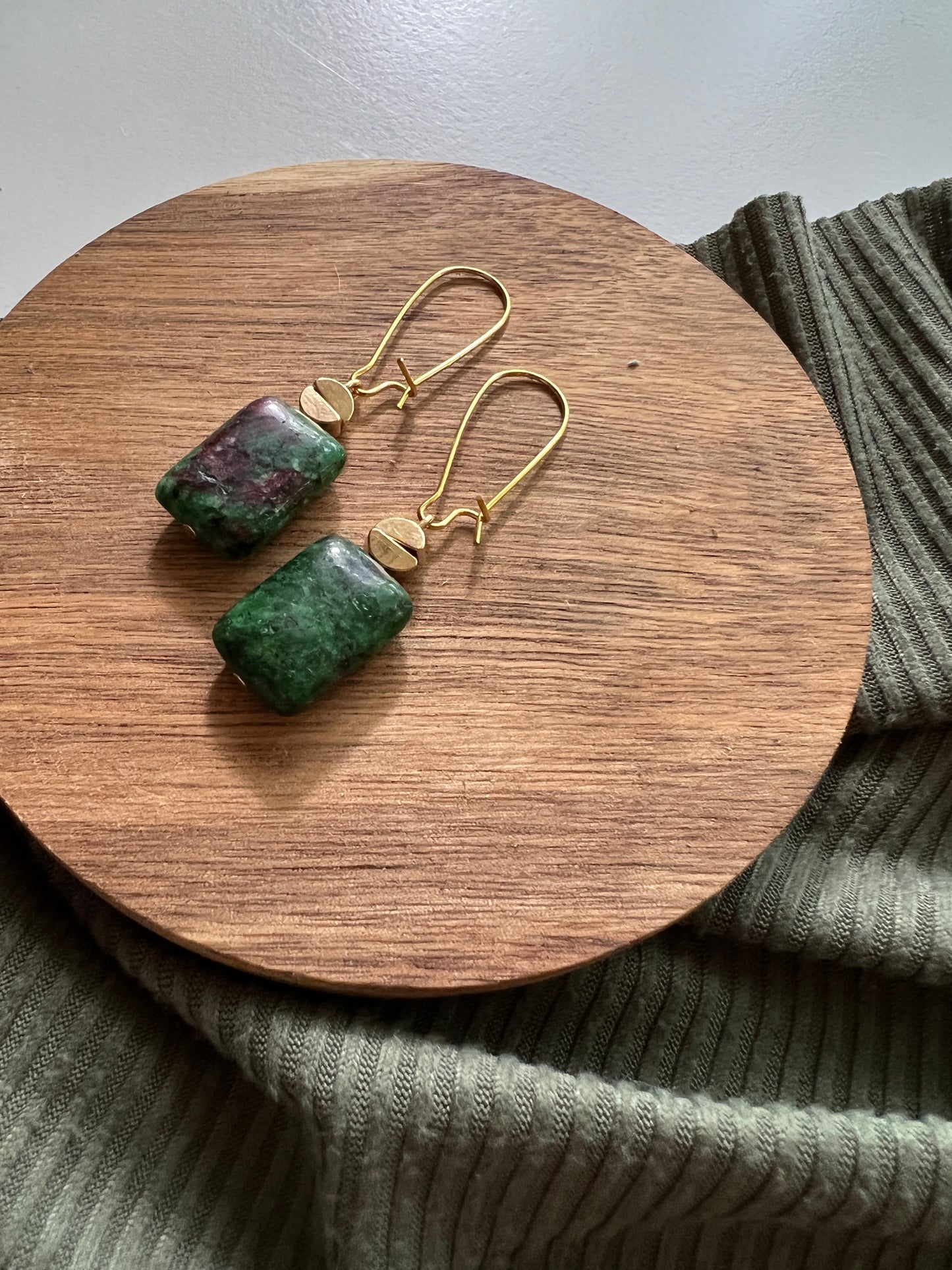 Moss | Jasper Earrings