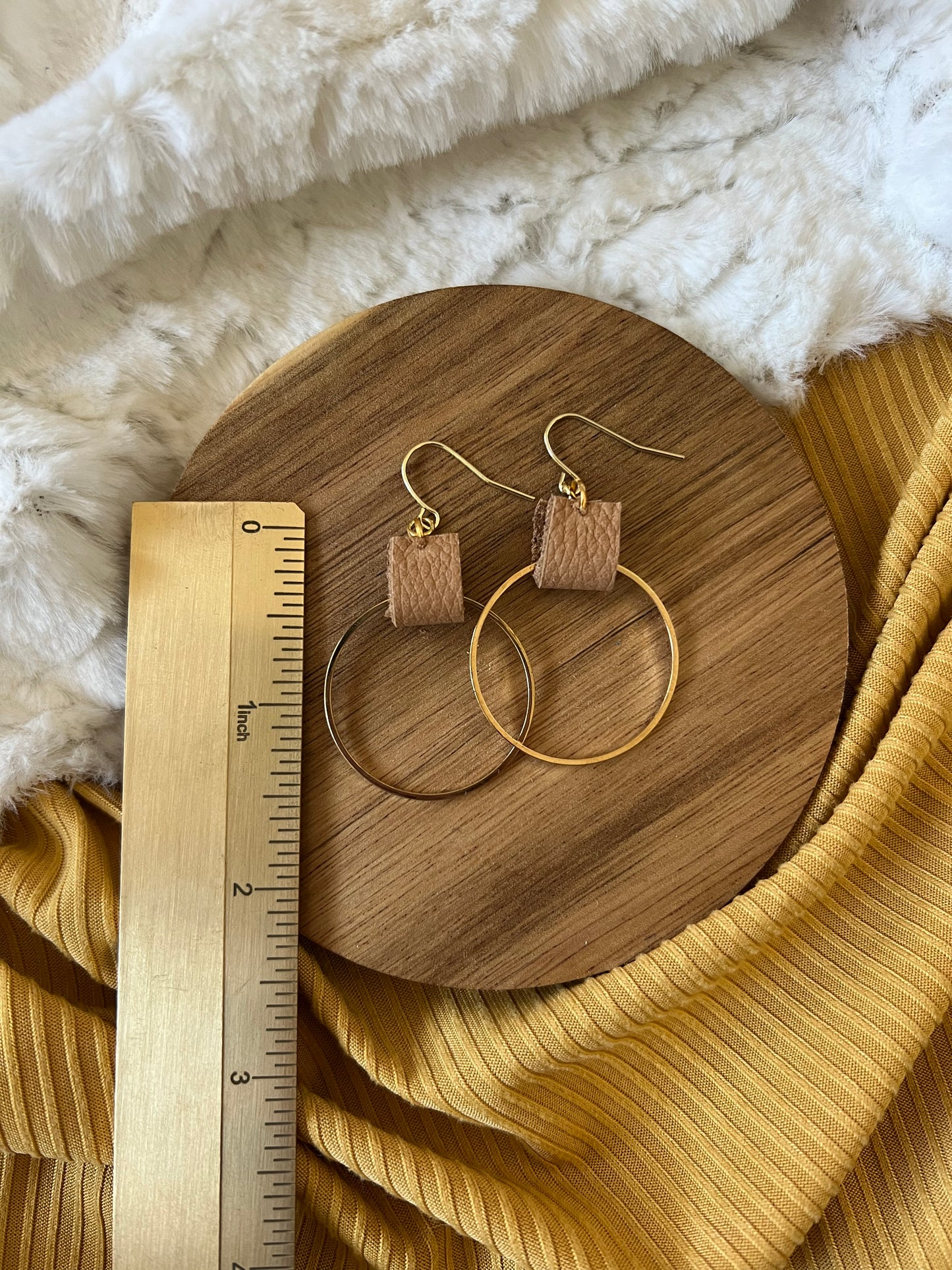 August Hoops | Leather Earrings