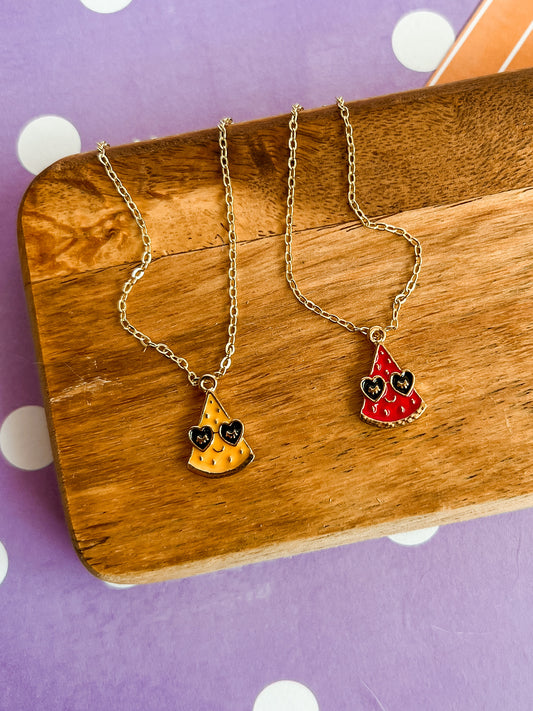 Cool Cat Watermelon Necklace and Earrings