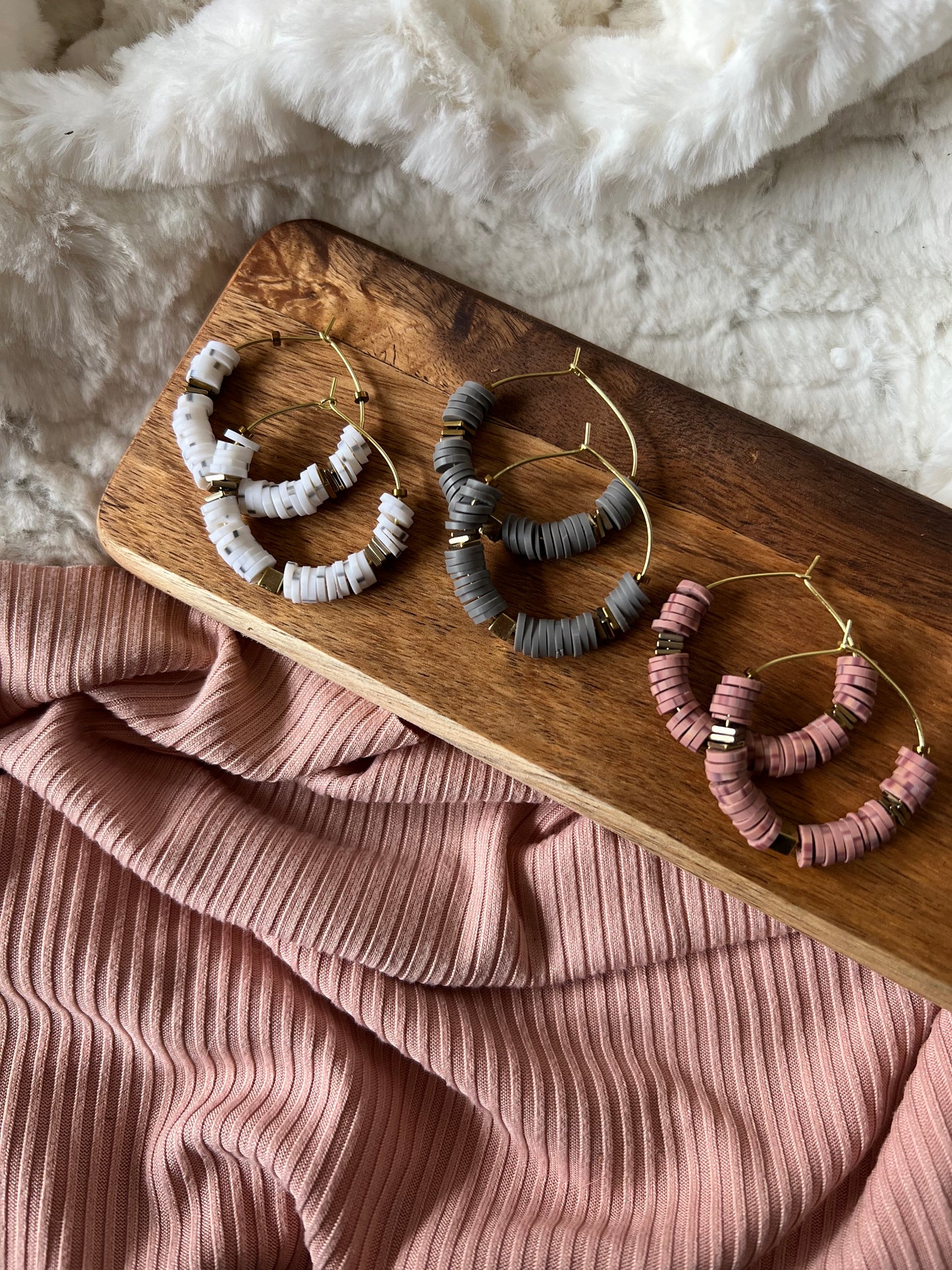 Hazel Sandstone Hoop Earrings